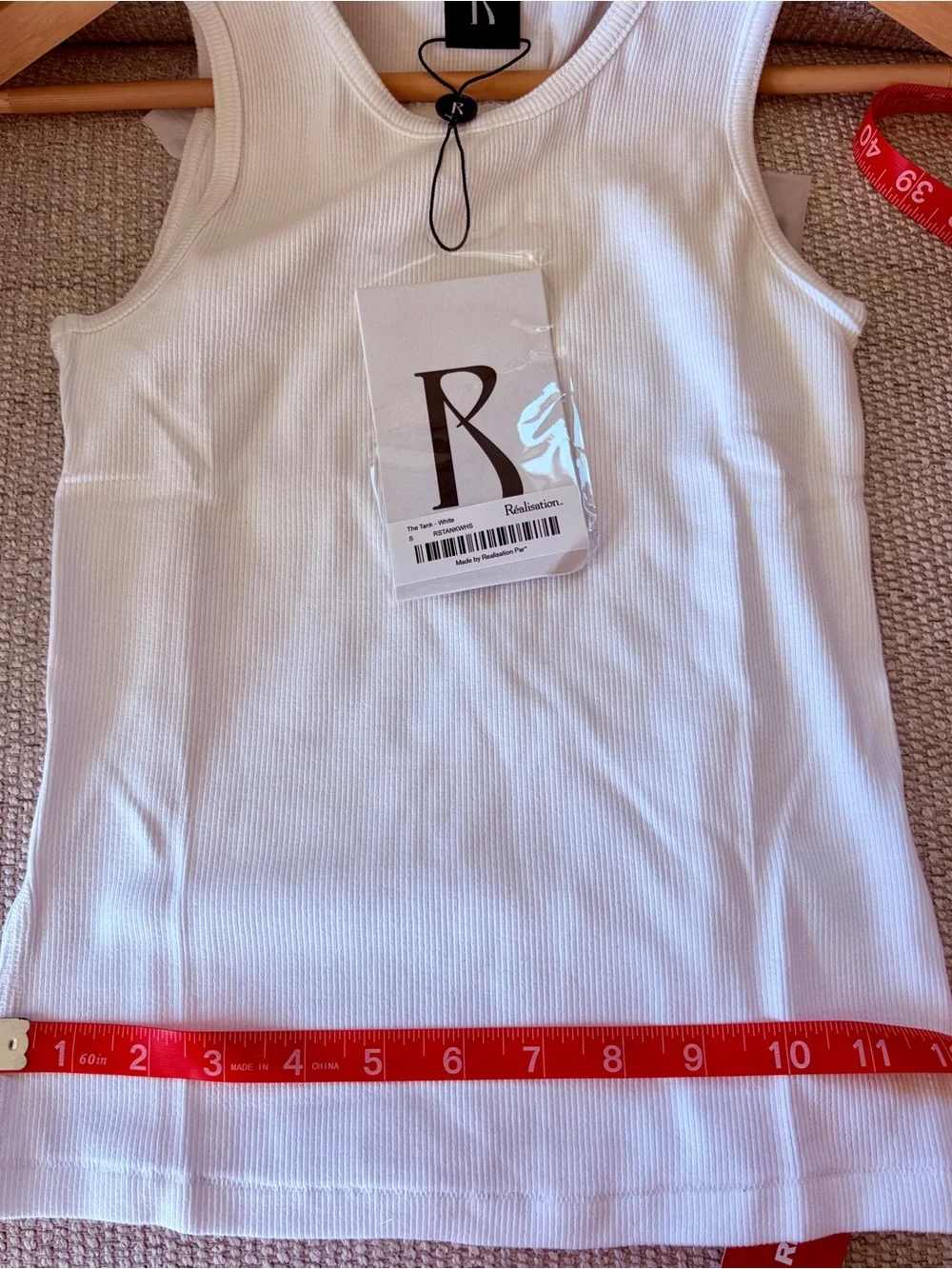 Realisation Par White Ribbed Tank Top - Picture 5 of 6